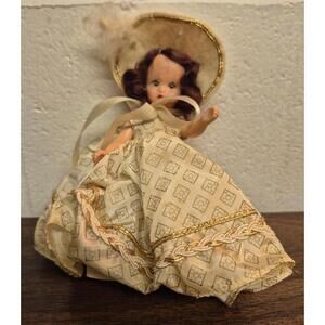 Vintage Story Book Doll # 161 Jennie with Decorative Dress and Bonnet